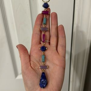 Beautiful stone long necklace gold chain